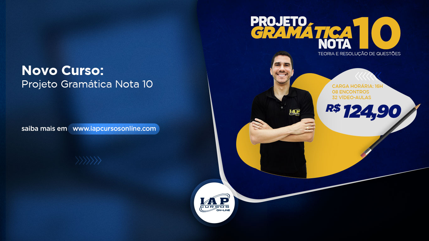 Novo curso: Projeto Gramática Nota 10
